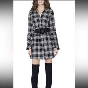 NWOT ALICE and OLIVIA Jem Double Trumpet Shirt Dress Size Small